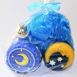 Bath Gift Set | Glycerin bar soap, Body Lotion mild Scented and mesh sponge.